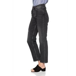 Won Hundred Pearl Jeans High-Waist Straight Leg Black Night 2 size 26 x 28